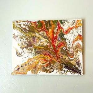 Abstract Acrylic Pour artwork
